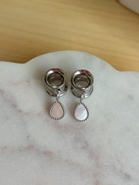 Image 2 of Delphine Teardrop Dangles (Silver)