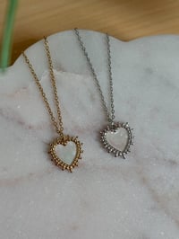 Image 2 of Delphine Heart Necklace (Choose Your Color)
