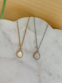 Image 1 of Delphine Teardrop Necklace (Choose Your Color)