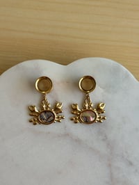 Image 1 of Lia Abalone Crab Dangles (Gold)