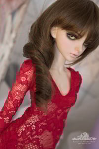 Image 4 of Red Lace dress for MNF/PetiteMarionette girls