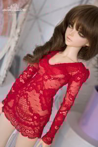 Image 5 of Red Lace dress for MNF/PetiteMarionette girls