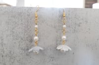 Image 2 of Pearl Blossom Drop Earings