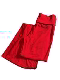 Image 3 of SKIMS-  SOFT LOUNGE COTTON RIB FOLD OVER PANTS- CHERRY
