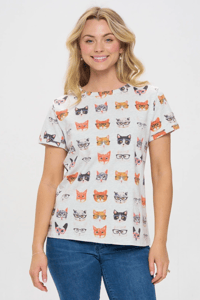 Image 1 of Glasses Cat Tee