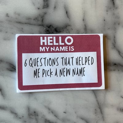 Image of Hello My Name Is [mini zine]