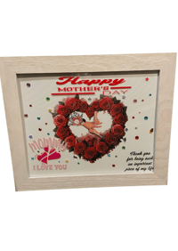 Handcrafted mother's Day wood frame