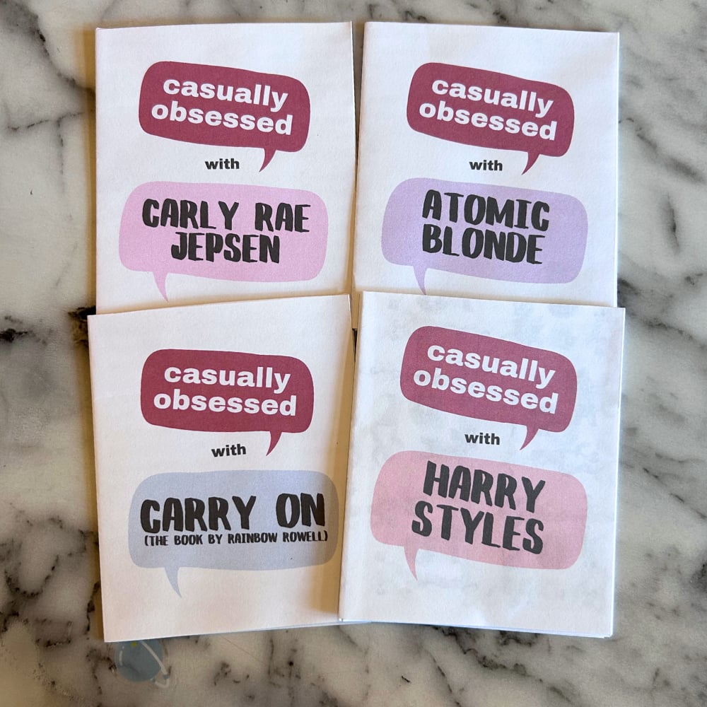 Image of Casually Obsessed Zine 4-Pack (with sticker)