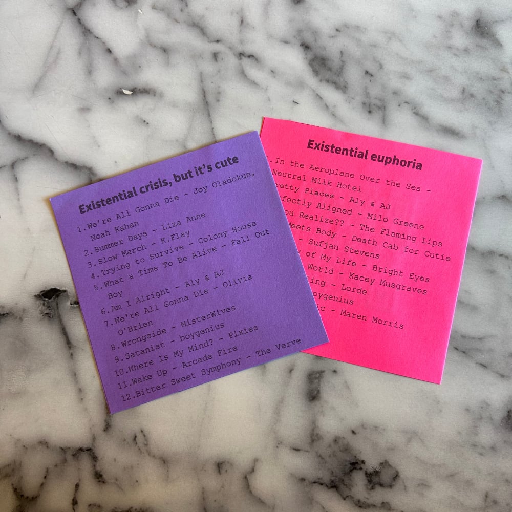 Image of The Existential Playlists zine
