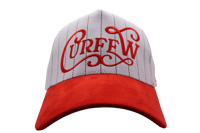 Image 1 of Red Script Pinstripe Hat