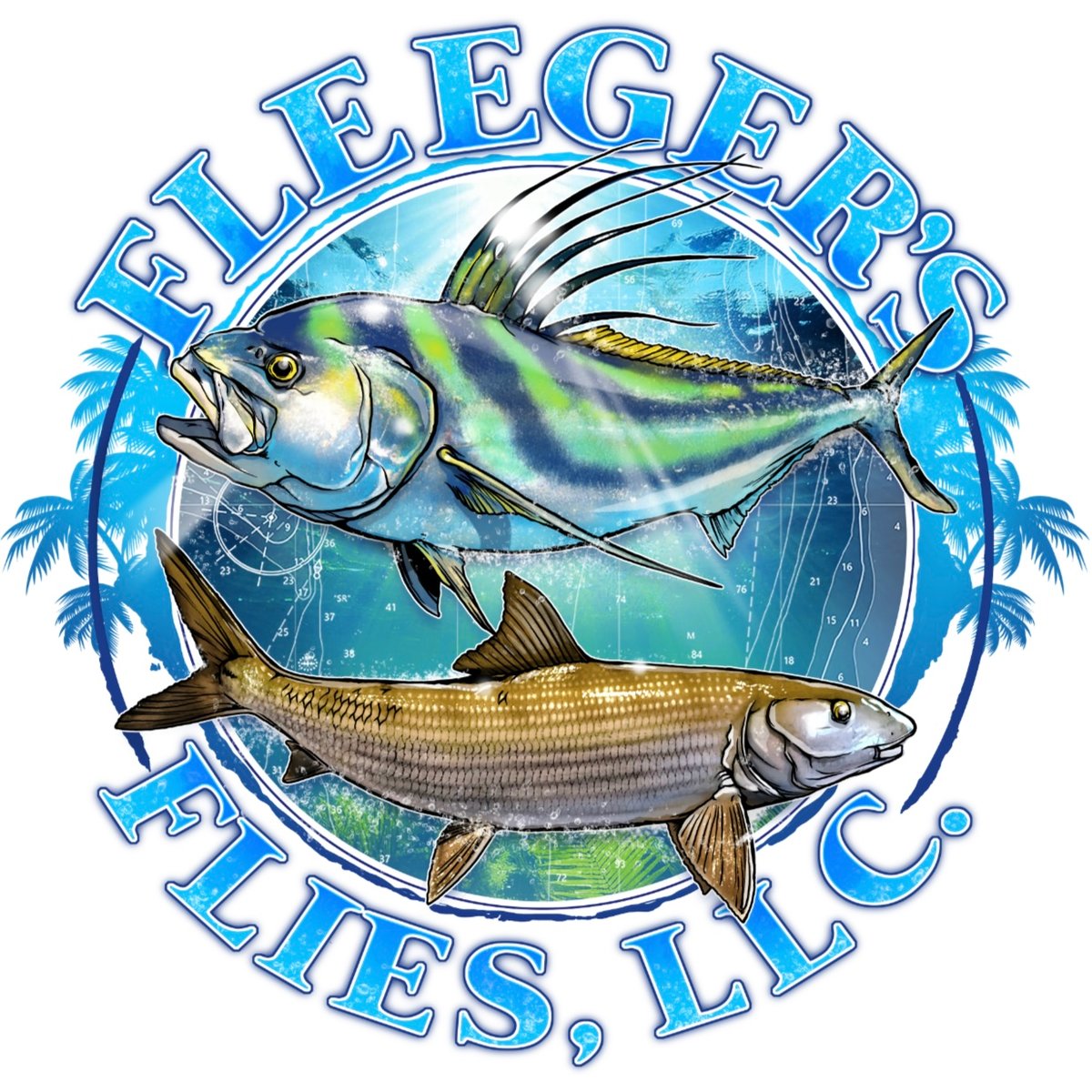 Roosterfish/Bonefish Sticker | Fleeger’s Flies