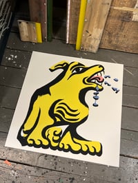 Barking dog screenprint 