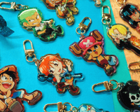 Image 1 of One Piece (Straw Hat Pirates) 2.5" Acrylic Charms