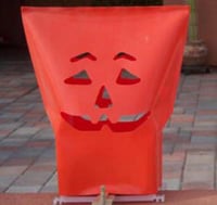 Halloween Electric Luminaries Set: Orange Pumpkin, White Ghost - USA MADE - free ship