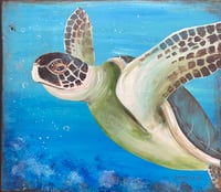 Sea Turtle Acrylic Painting