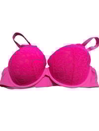 Image 2 of SKIMS- FITS EVERYBODY LACE PUSH UP DEMI BRA- NEON PINK