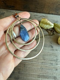 Image 4 of Astral Blue Kyanite brass necklace / n1