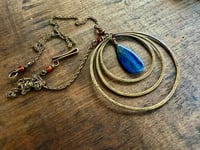 Image 10 of Astral Blue Kyanite brass necklace / n1