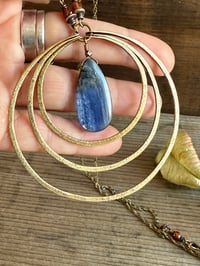 Image 2 of Astral Blue Kyanite brass necklace / n1