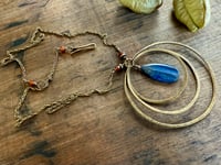 Image 12 of Astral Blue Kyanite brass necklace / n1
