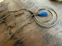 Image 13 of Astral Blue Kyanite brass necklace / n1
