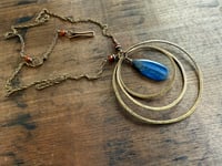Image 14 of Astral Blue Kyanite brass necklace / n1
