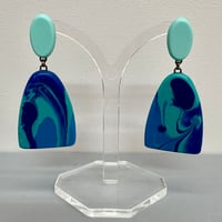 Image 1 of NEW Ink drop arc earrings