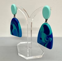 Image 3 of NEW Ink drop arc earrings