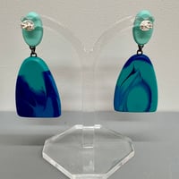 Image 4 of NEW Ink drop arc earrings