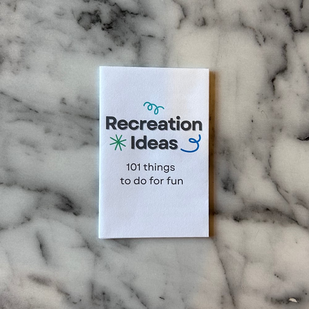 Image of Recreation Ideas: 101 Things to do for Fun [mini zine]