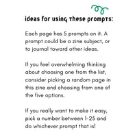 Image 2 of Zine Prompts [mini zine]