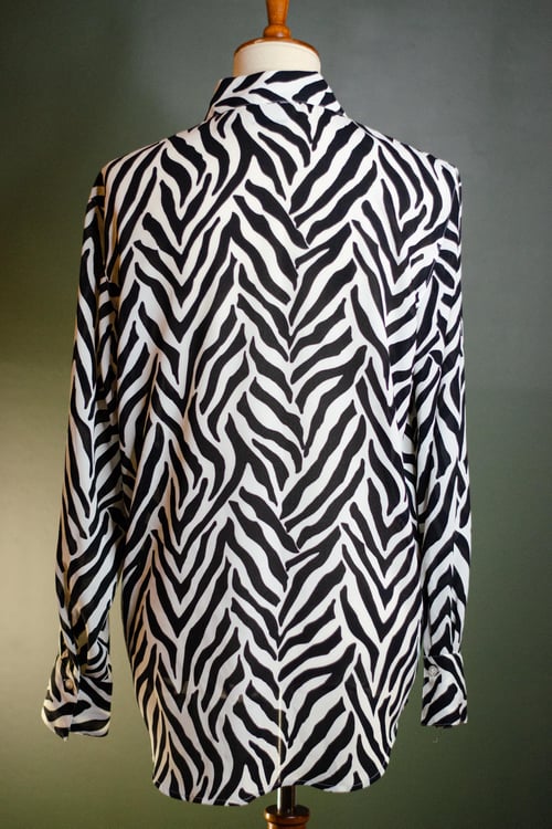 Image of Vintage Zuri Zebra Print Blouse 