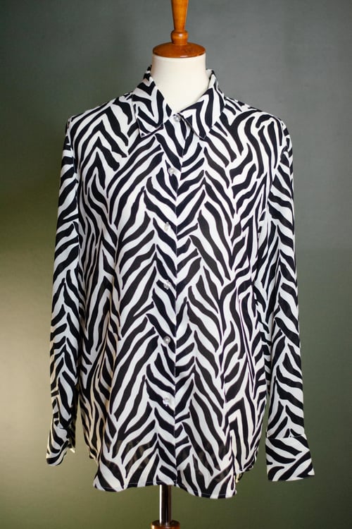 Image of Vintage Zuri Zebra Print Blouse 