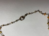 Image 7 of Turquoise Howlite Zuni Bear Necklace Handmade Agate Chain Necklace Silver Filled Wire Artisan Made 
