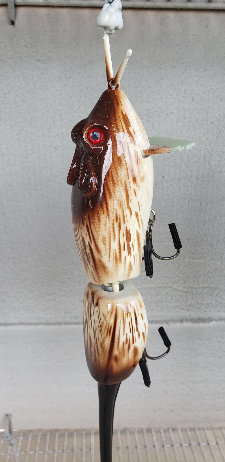 Image of XL Rat. 6-1/4" 4-1/2oz Bone Brown Fur.