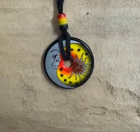 Image 2 of Peruvian Ceramic Moon and Sun Necklace 24 inches