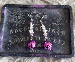 Image of Snake Vertebrae Disco Ball Earrings