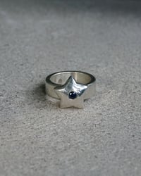 Image 1 of  Silver Star Ring with Sapphire