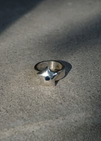 Image 3 of  Silver Star Ring with Sapphire