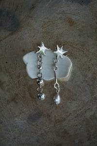 Image 1 of Silver Starlink Dangle Earrings