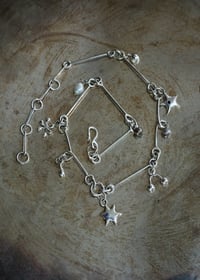 Image 2 of Silver Star Link Necklace