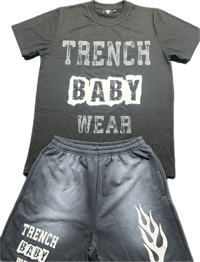 Image 1 of FADED ASHY BLACK “TBW” SHORT SET