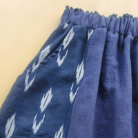 Image 2 of Pieced Ikat Simone Skirt (Indigo)