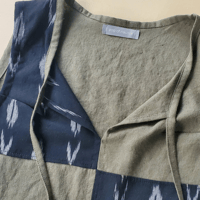 Image 3 of Digs Tank (Olive/Black Ikat)