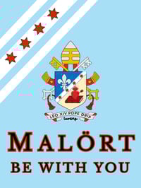 Image 3 of 18" X 24" Chicago Flag Poster by LeoDrip | Malört Art Print | Pope Leo XIV Wall Decor