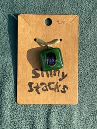Glass Green Tile Pendant
