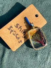 Image 1 of Wire-Wrapped Glass Tree-Scape Pendant
