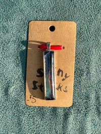 Image 2 of Rectangular Glass Pendant Set in Metal