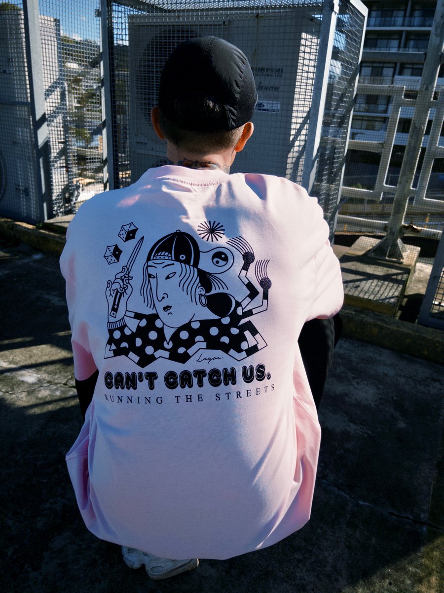 Image of Run The Streets Lady - Pink Heavy Weight Tee
