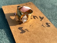 Image 1 of Goldtone Marquis Cut Stone Ring